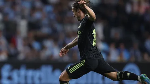 Momento del gol de Modric.