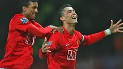 Nani y Ronaldo en Manchester United.