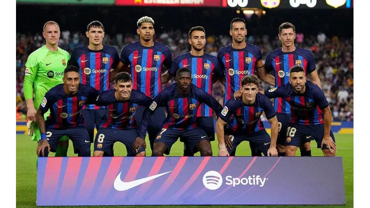 Barcelona en el primer partido de Liga.