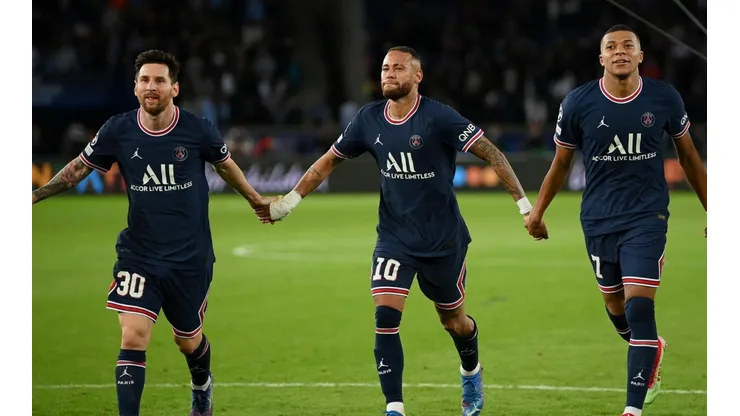 Lionel Messi, Neymar y Kylian Mbappé.