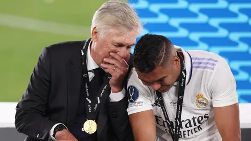Carlo Ancelotti con Casemiro.
