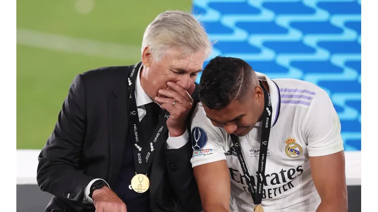 Carlo Ancelotti con Casemiro.