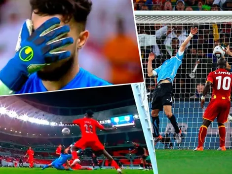 VIDEO | A lo Luis Suárez en el Mundial: salvó a su equipo con una mano en el área