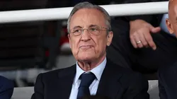 Florentino Pérez en el partido de Real Madrid ante Frankfurt.