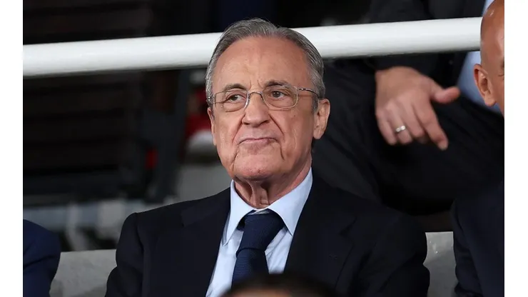 Florentino Pérez en el partido de Real Madrid ante Frankfurt.