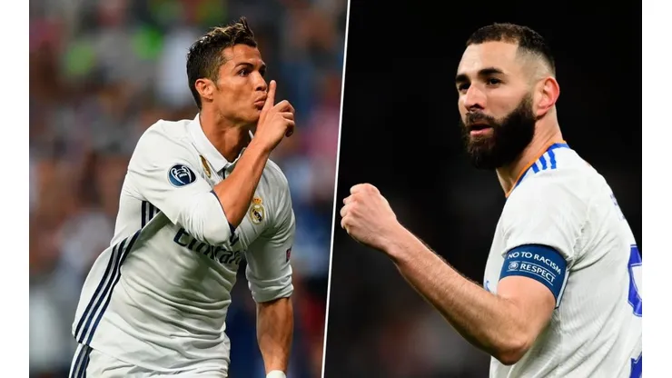 Benzema se acerca a Ronaldo.