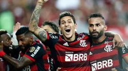 Festejo de gol de Flamengo.