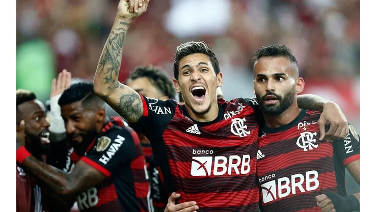 Festejo de gol de Flamengo.