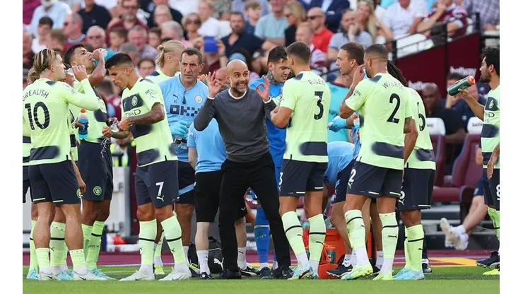 Equipo de City dirigido por Guardiola.