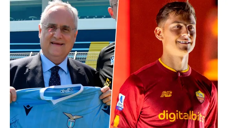 Claudio Lotito y Paulo Dybala