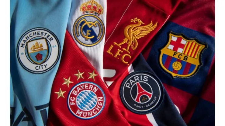 Camisetas de los principales clubes del viejo continente.