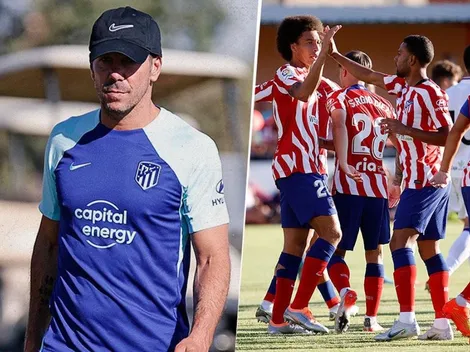 Diego Simeone envió a un arquero a jugar de delantero en amistoso de Atlético
