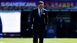 El presidente de la Conmebol, Alejandro Domínguez, en el Estadio Centenario.