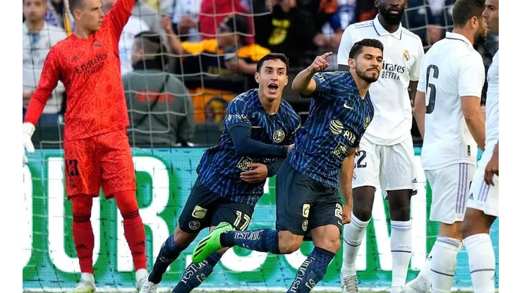 América en festejo de gol.