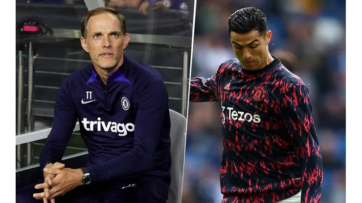 Tuchel y Cristiano Ronaldo en sus labores.