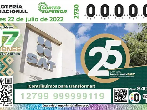 Resultados del Sorteo Superior del viernes 22 de julio | Números que cayeron en la Lotería Nacional