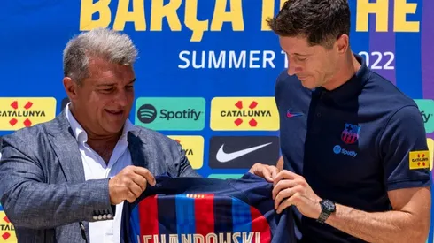 Lewandowski y su presentación en Barcelona.
