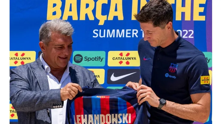 Lewandowski y su presentación en Barcelona.
