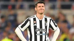 Álvaro Morata en partido con Juventus.