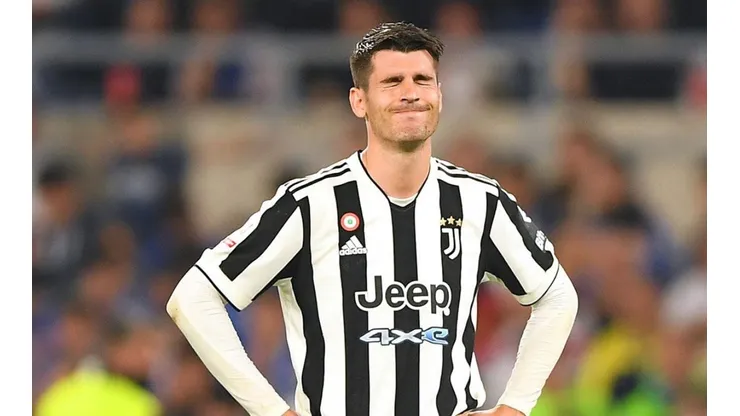 Álvaro Morata en partido con Juventus.