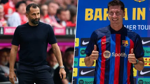 Hasan Salihamidzic y Robert Lewandowski.