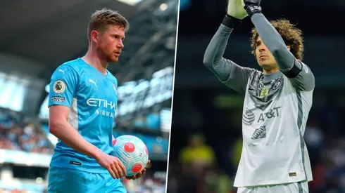 Kevin De Bruyne y Guillermo Ochoa.