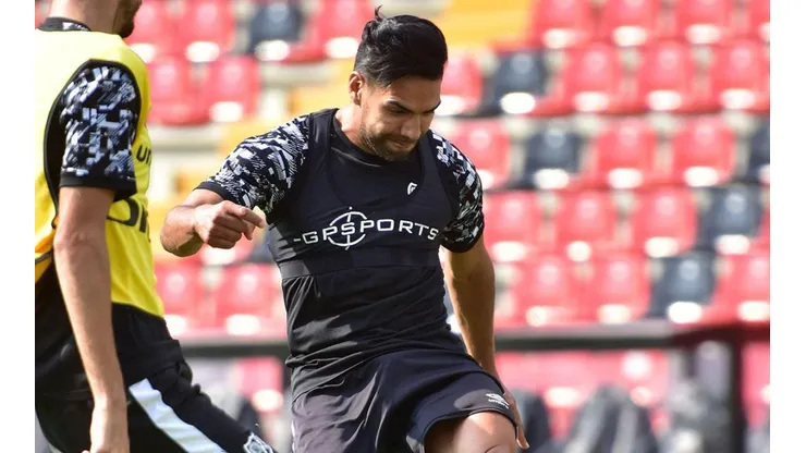 Falcao García en entrenamiento con Rayo Vallecano.