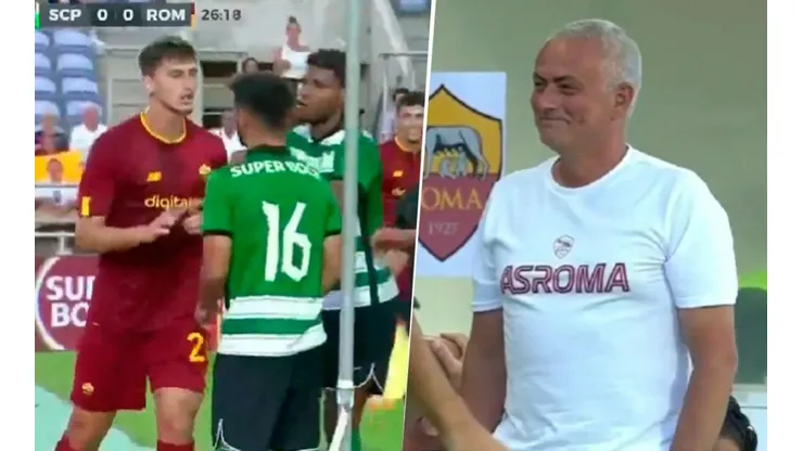 Pelea y José Mourinho feliz.