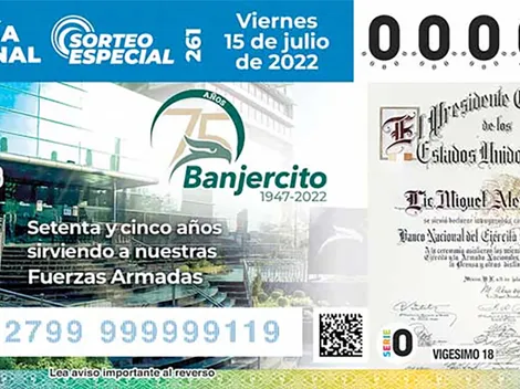 Resultados del Sorteo Especial de ayer viernes 15 de julio | Números que cayeron en la Lotería Nacional