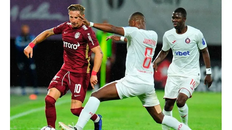 Acción de juego de Cluj con Pyunik.