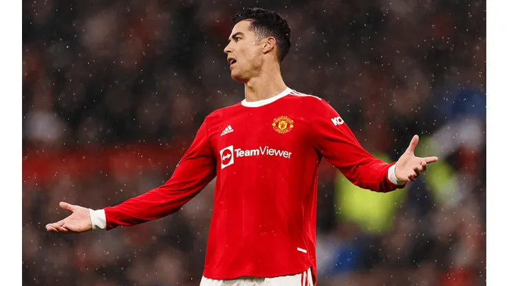 Cristiano Ronaldo en partido con Manchester United.