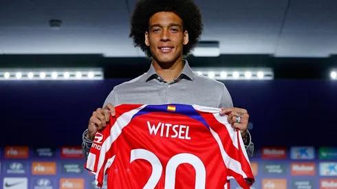 Witsel en presentación con Atlético de Madrid.