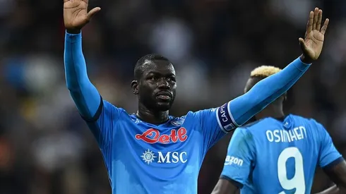 Koulibaly en partido con Napoli.