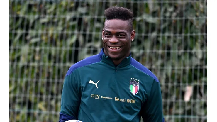 Mario Balotelli con la Selección Italiana.