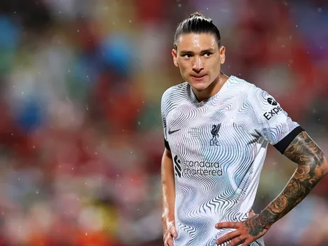 Mal debut: el insólito gol que erró Darwin Núñez con Liverpool