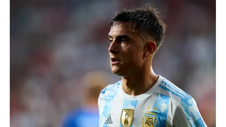 Paulo Dybala en un encuentro con la selección Argentina.