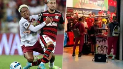 Tolima y Flamengo en acción.