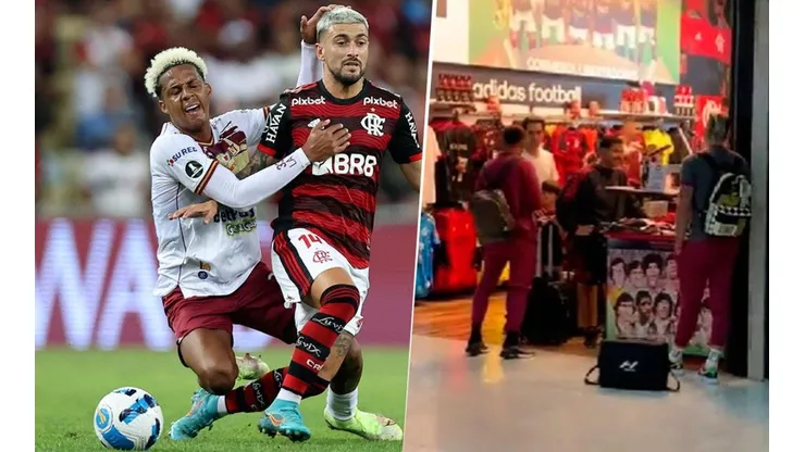 Tolima y Flamengo en acción.