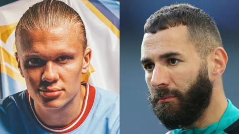 Erling Haaland y Karim Benzema.