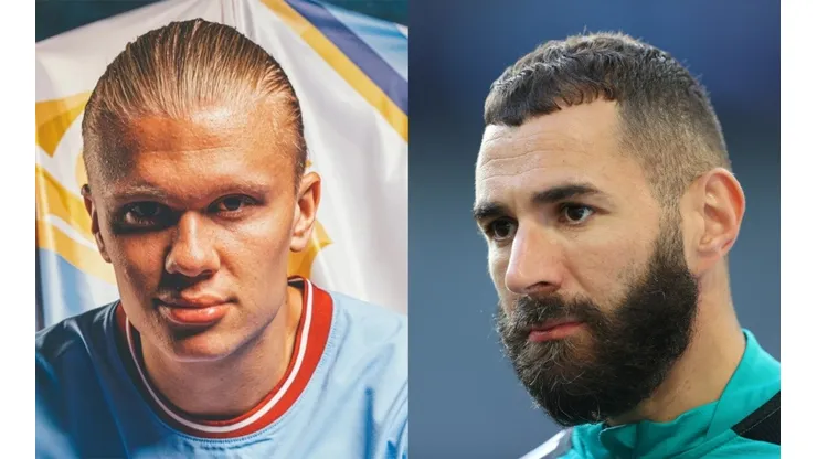 Erling Haaland y Karim Benzema.