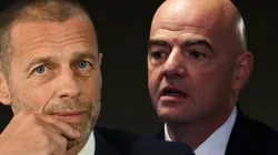 Aleksander Ceferin y Gianni Infantino, presidentes de UEFA y FIFA.