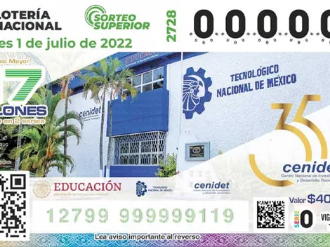 Resultados finales del Sorteo Superior de la Lotería Nacional | Viernes 1 de julio 2022