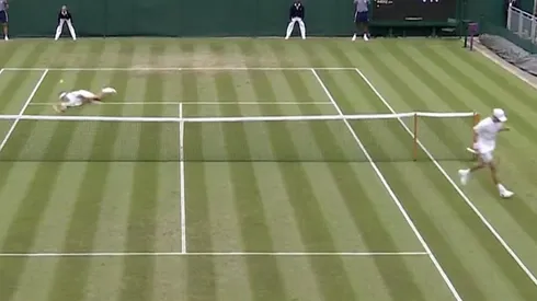 Insólito punto en Wimbledon.