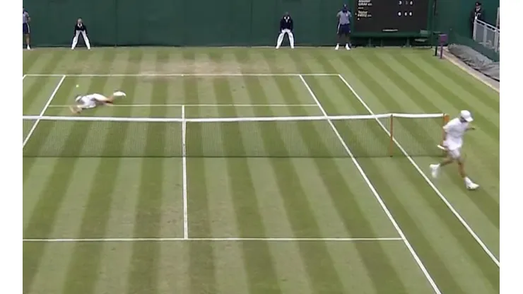 Insólito punto en Wimbledon.