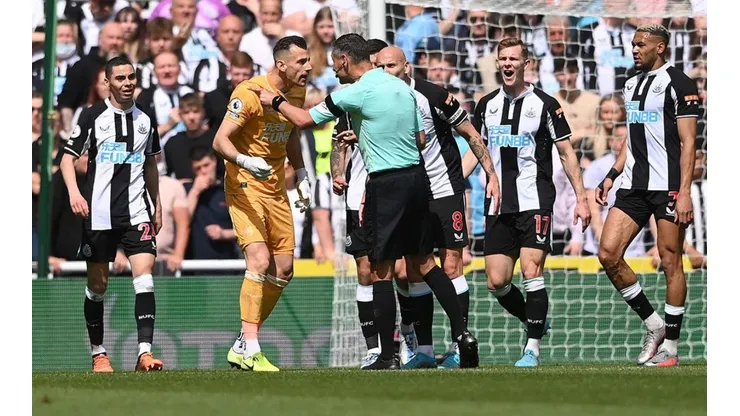 Newcastle en acción de juego en la temporada anterior.