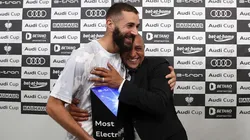 Benzema y Roberto Carlos, referentes del club delante del patrocinio que se va.