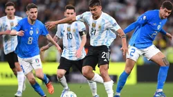 Acción de juego entre Argentina e Italia.