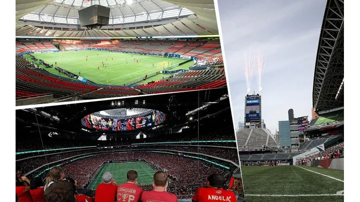 Estadios de Vancouver, Atlanta y Seattle.