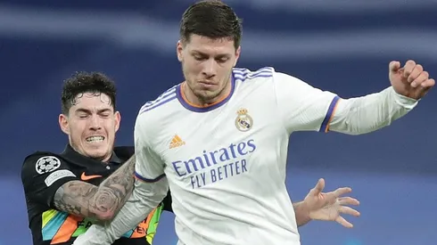 Luka Jovic en acción con Real Madrid.