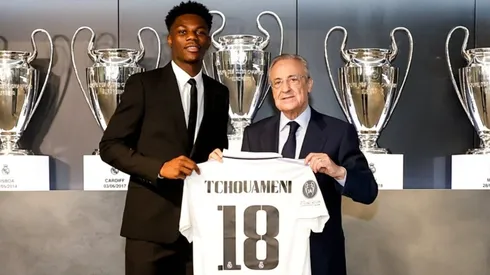 Aurélien Tchouaméni, presentado como nuevo jugador de Real Madrid.